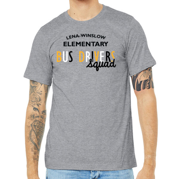 Le-Win Elementary Staff 2026 Bus Drivers - Unisex Heather CVC Short Sleeve Tee Thumbnail