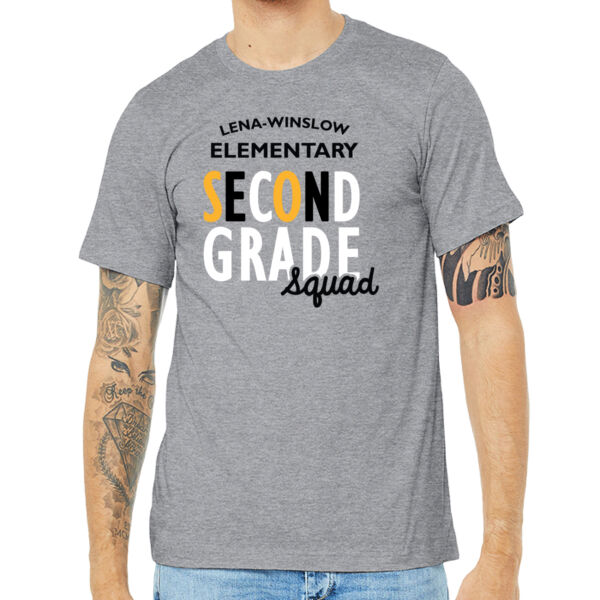Le-Win Elementary Staff 2026 Second Grade - Unisex Heather CVC Short Sleeve Tee Thumbnail