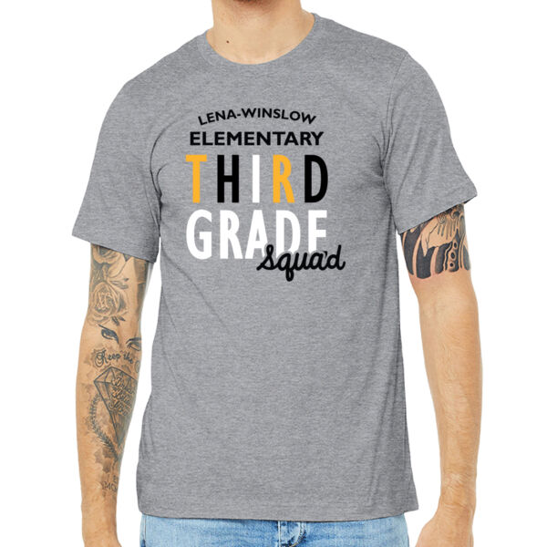 Le-Win Elementary Staff 2026 Third Grade - Unisex Heather CVC Short Sleeve Tee Thumbnail