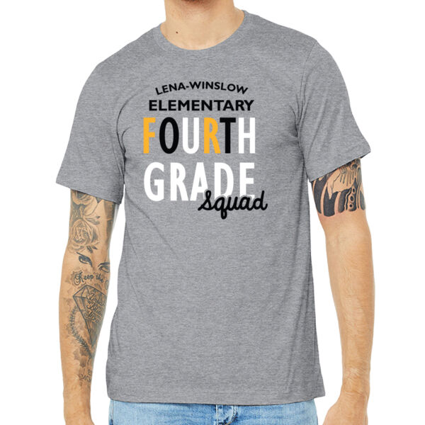 Le-Win Elementary Staff 2026 Fourth Grade - Unisex Heather CVC Short Sleeve Tee Thumbnail