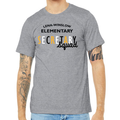 Le-Win Elementary Staff 2026 Secretary  - Unisex Heather CVC Short Sleeve Tee Thumbnail